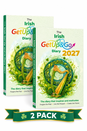 Two copies of The Irish Get Up & Go Diary 2027 in an inspirational gift bundle